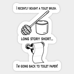 Toilet Brush & Paper Joke Sticker